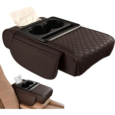 Consoles de voiture - Console centrale multifonctionnelle pour voiture SUV - Boîte de rangement pratique avec porte-gobelet - Boîte de rangement de qualité supérieure pour accessoires de (1/5)