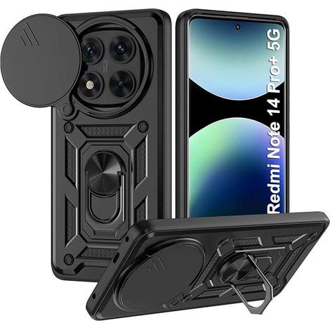 Coque arrière de protection pour appareil photo Xiaomi Redmi Note 14 Pro Plus, noire (1/3)