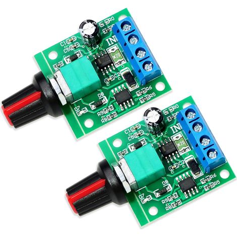 2 pezzi PWM regolatore di velocità del motore a bassa tensione DC 1,8 V 3 V 5 V 6 V 12 V 2 A 1803BK interruttore di controllo regolabile con manopola di controllo della velocità (1/5)