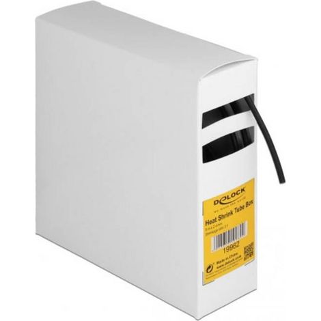 Delock 19962 Guaina termoretraibile Nero 2.4 mm Restringimento:3:1 1 pz.