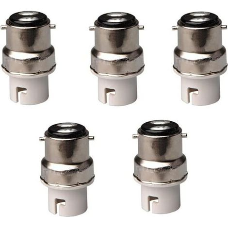 Lot de 5 adaptateurs d'ampoule B22 vers B15 / BA15D / B15D ou LED (1/3)