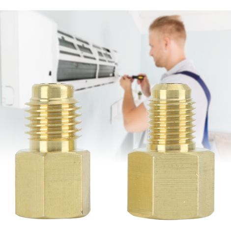 Adaptateur de climatisation en laiton 1/2 ACME / 1/4 SAE – 2 pièces, connexion rapide pour pompe à vide (1/3)
