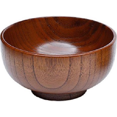 Chinesische Schale aus Massivholz und Jujube. Geeignet für Instantnudeln, Suppen, isoliert und bruchsicher, 16 cm. (1/5)