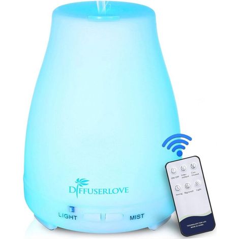 ZOLGINAH Diffuseurs d'Huiles Essentielles Electrique 200Ml Humidificateurs à Diffuseur d'Aromathérapie avec 7 Lumières De Couleur Et Arrêt Automatique sans Eau pour Chambre Bureau Cuisine