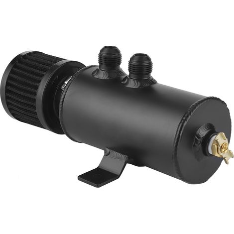 Séparateur d'huile 0,75L avec filtre respirant, réservoir à chicane pour voiture, pièce tuning universelle, pot de décantation modifié auto (1/5)