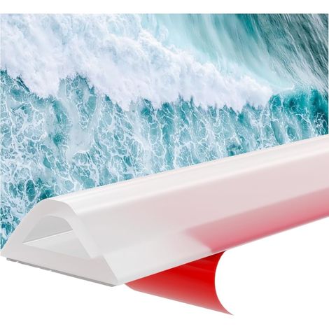 Barrière Anti-éclaboussures Douche Auto-Adhésive 1 M, Joint Silicone De Sol De Douche, Barrière d'eau pour Douche, Séparation Humide Sec pour Salle De Bain Et Cuisine, Transparent (1/5)