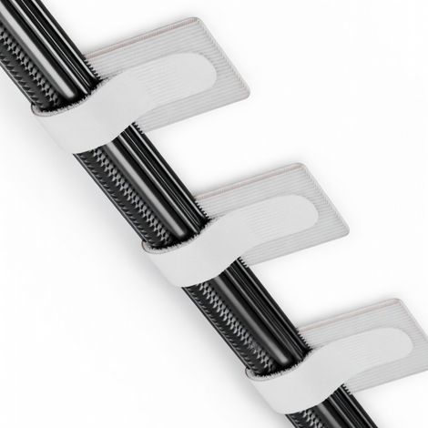 Attache câble velcro blanche organiseur fil bureau (1/5)