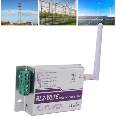 Interrupteur relais 4G à 2 canaux RL2-WLTE-EU avec télécommande via application pour l'éclairage, les rideaux, les portes de garage et l'alimentation en eau (norme européenne 100-240 V) (1/5)