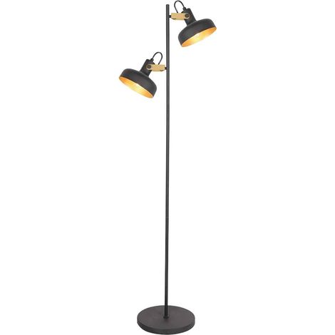 Mexlite - lámpara de pie - Prato - negro - metal - E14 - 4121ZW