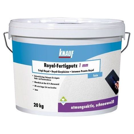Knauf Royal-Fertigputz 20 kg 1,0 mm Körnung schneeweiß Putze (1/2)