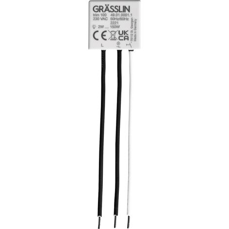 Grässlin 49.01.0001.1 trim 100 variateur universel encastré LED 2 à 150 W (1/5)