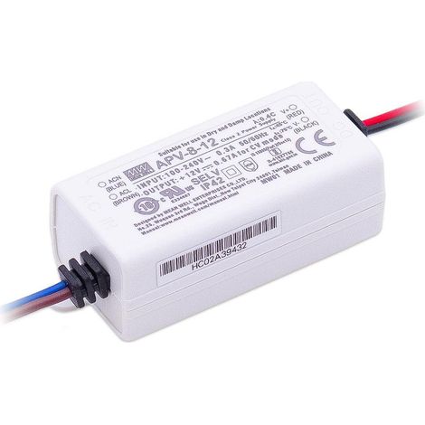 Mean Well APV-8-12 LED Netzteil 8.04W 12V 0.67A IP42 Schaltnetzteil CV (1/4)