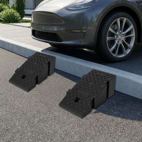 2 Stück Laderampen, Autowerkstatt-Rampen, tragbare, rutschfeste Kunststoff-Lader (1/5)