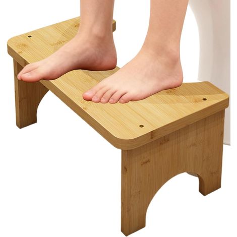Tabouret De Toilettes pour Selles - Siège De Toilettes en Bois - Marchepied (1/5)