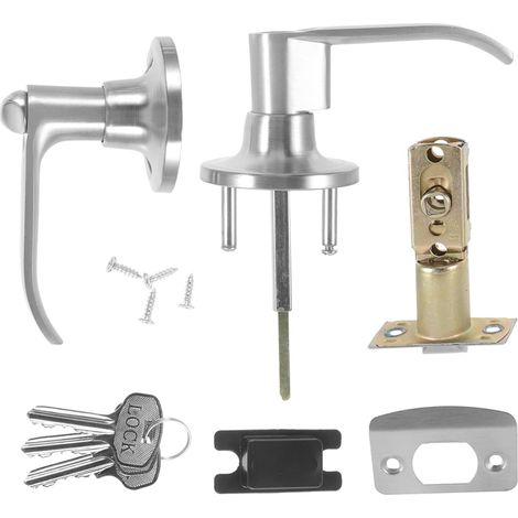 Poignée de porte Angoily 1 Set avec serrure pour portes intérieures (1/5)