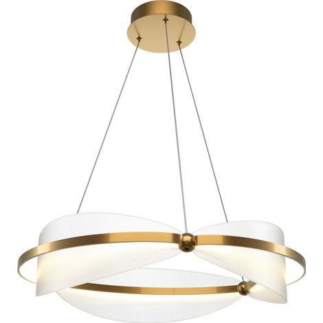 Maytoni Breeze Plafonnier suspendu moderne en laiton 3000 K 2700 lm abat-jour en acrylique