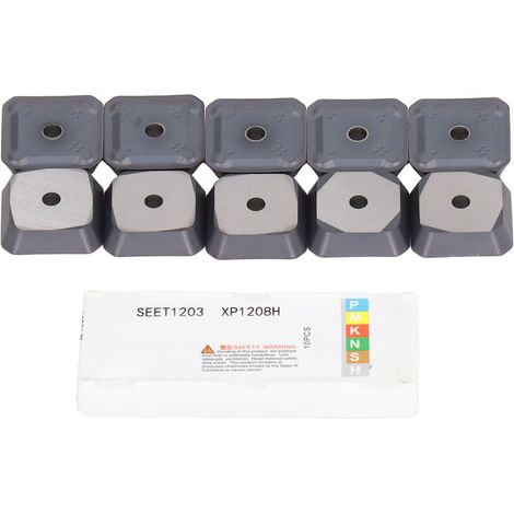 Lot de 10 plaquettes de tournage carbure, lame de tour CNC, outil de fraisage SEET1203