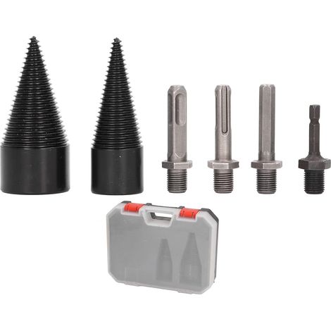 Wood Splitter Drill Set, 6 Pieces Detachable Firewood Log Splitters 32mm and 42mm in 4 (1/5)