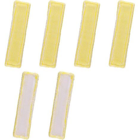 Lot de 6 lingettes de rechange en microfibre pour nettoyeur vapeur, housse de balai à franges et accessoires pour WV2 et WV5 (1/5)