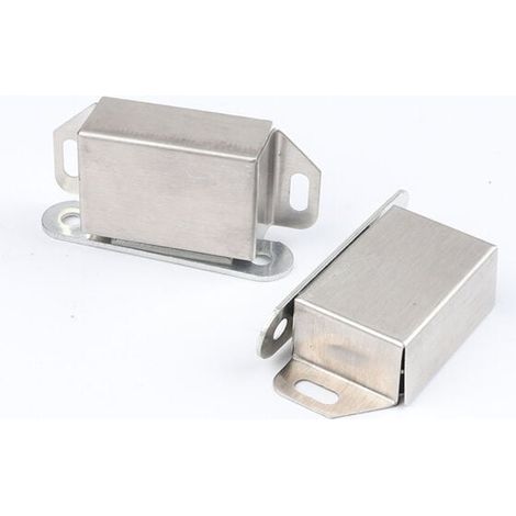 Ferme Porte Magnetique - 4 Pièces - Acier Inoxydable - Résistant à l'Humidité - Charge Maximale 10 kg - Pour Armoires Étageres Tiroirs Portes Coulissantes (1/5)