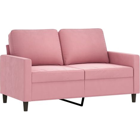 Canapé  Sofa à 2 places Rose 120 cm Velours