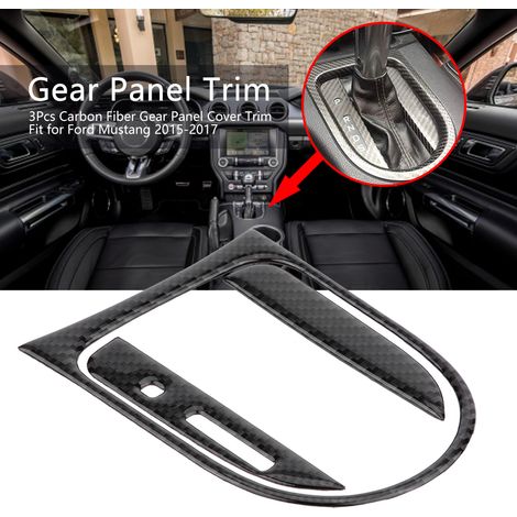 Stück Carbonfaser-Aufkleber für die Schaltkulisse im Innenraum des Ford Mustang 2015-2017 (1/5)