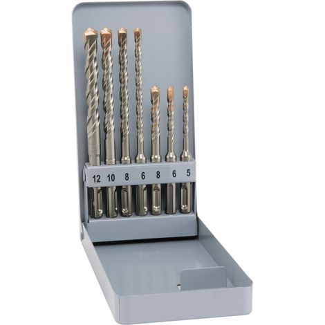 ALPEN HM-Hammerbohrer-Satz SDS-Plus 2-Schneider F4 7-teilig in Metallkassette (1/3)