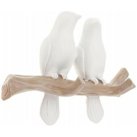 Bird on Tree Design Coat Hook, Entrance Wall Key Holder Coat Hook, 2 Birds Decorative Coat Hook (1/5)