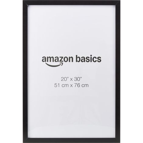 Cadre Photo/Poster Rectangulaire en Bois, 51cm x 76cm, Noir (1/5)