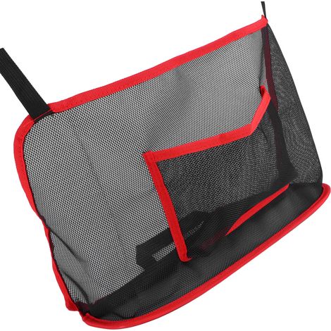 Porte-sac à main organisateur en fibre polyester, filet de rangement pour siège auto avec poche rouge