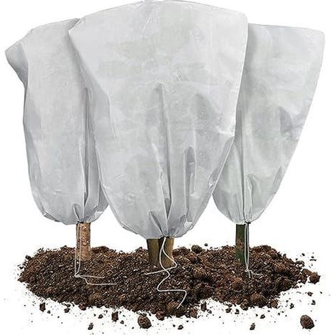 Filiyano – Sac de protection hivernale lot x3 pour plantes en pot (80 × 100 cm) - Protection contre le gel - Sac à cordon de serrage - Protection UV (1/5)