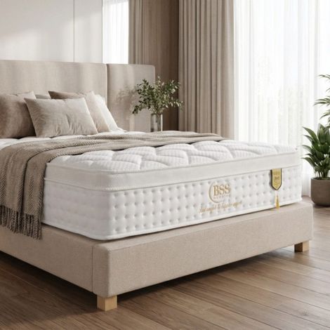 BSS Bedding – Matelas ressorts ensachés 140x200 cm Sydney – Épaisseur 30 cm – Mi-ferme H3 – 7 zones de confort – Latex naturel et mémoire de forme (1/5)