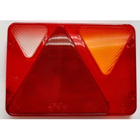 Cabochon Feu Arriere - 187 X 130 Mm - Pour Remorque AJBA RL80 RL82 RL84 - Rouge Orange - Unite