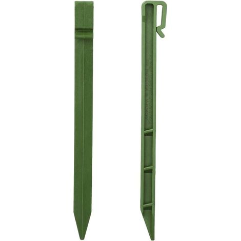 Lot de 20 piquets d'ancrage pour bordure de jardin, piquets en plastique pour bordure de paysage, pour support de plantes tenant des tentes, 25,4 cm (1/5)