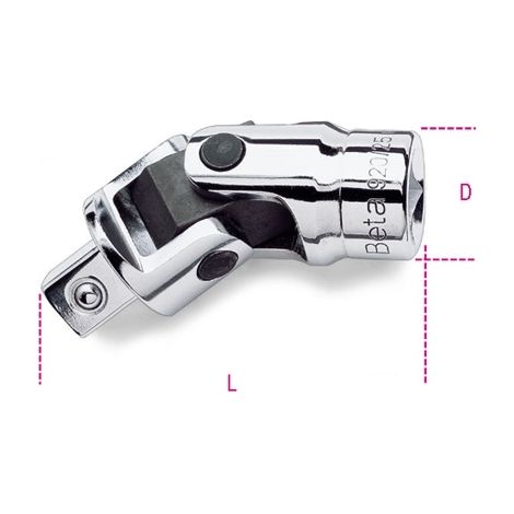 QUADRO CHIAVE SNODO DA 1/2" BETA 920 25 LUNGHEZZA MM.75 (1/10)