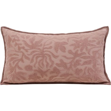 Housse de coussin en Jacquard floral en chenille CORINNA (1/4)