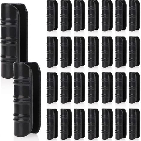 30 clips de fixation noirs 25 mm pour tubes de construction de jardin, clips en plastique pour serre, pinces de fixation pour tubes. (1/5)