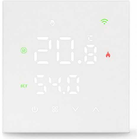 Thermostat WiFi Tuya pour Chaudière Murale, 3 A, Blanc, Contrôle par Application (1/5)