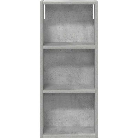 Armoire Murale Salle De Bain - Bois D Ingenierie - Gris Beton - 30 X 14 X 70 Cm - Avec 2 Etagères - 1 Unite (1/5)