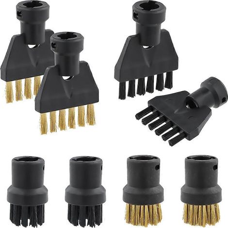 Set mit 8 Bürstenaufsätzen aus Nylon und Messing für Kärcher Dampfreiniger SC1 SC2 SC3 SC4 SC5 SC7 CTK10 CTK20 (1/5)