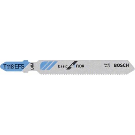 Hoja de sierra de calar T 118 EFS Basic for Inox  BOSCH 2608636499 (1/2)