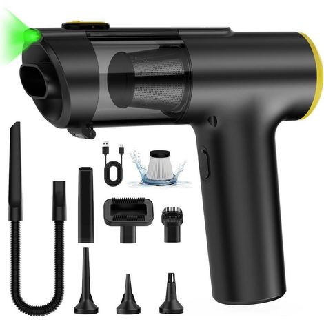 Akku Handstaubsauger 60 Min 28000Pa 3-in-1 Saugen Blasen Pumpen mit HEPA-Filter & LED-Licht (1/5)