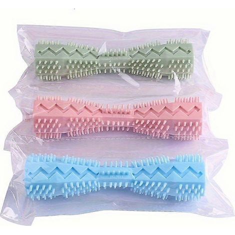 Cepillo de dientes de goma suave para perros, palillo para molares para razas pequeñas, juguete masticable interactivo para la limpieza dental. (1/5)