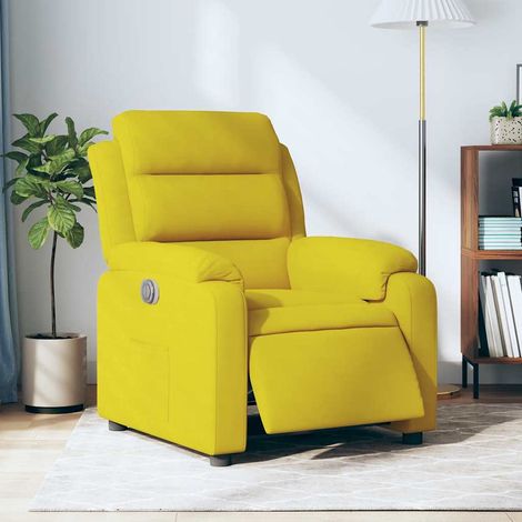 Fauteuil inclinable électrique-Chaise de relaxation-Fauteuil Relax jaune velours 953840 (1/5)
