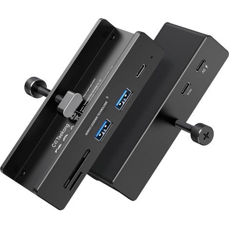 Hub USB 3.2 - Aluminium - 3 Ports 10 Gbps - Lecteur Cartes SD TF - Câble USB-A vers USB-C 150 cm - Pour Écrans et Ordinateurs de Bureau (1/5)