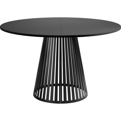 Table Prudentia II, Noir, 76x0x0cm, Disponible, Stratifié, Métal