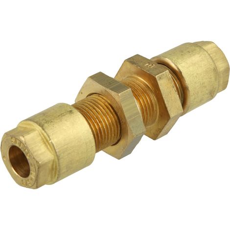 Raccord passe-cloison 10 mm droit