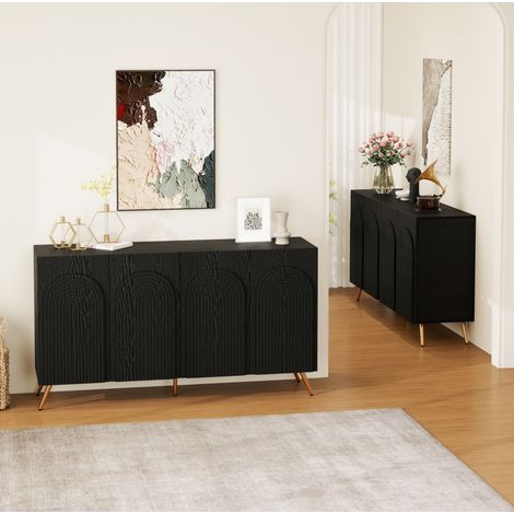 Sideboard mit verstellbaren Einlegeböden und Bogentüren OKMYHOME (1/4)