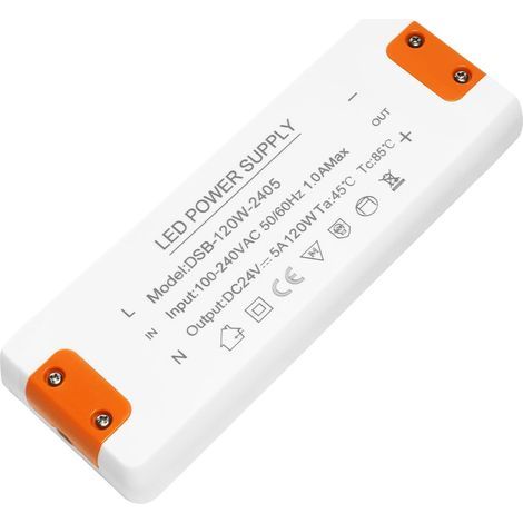 Transformateur 220V 24V LED 120W,alimentation 24v 120w 5A,led driver 24 v,convertisseur 220v 24v,Convertisseur De Tension AC à DC Adaptateur Transfo (1/5)