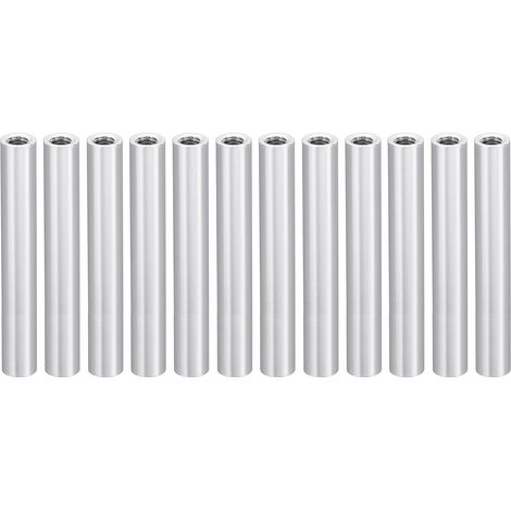 12Pcs Entretoise Filetée M3 en Aluminium 3x5x37mm Argent (1/5)